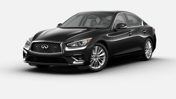 2021 Q50 LUXE AWD in Black Obsidian