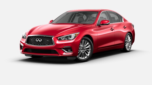 2022 Q50 LUXE AWD in Dynamic Sunstone Red