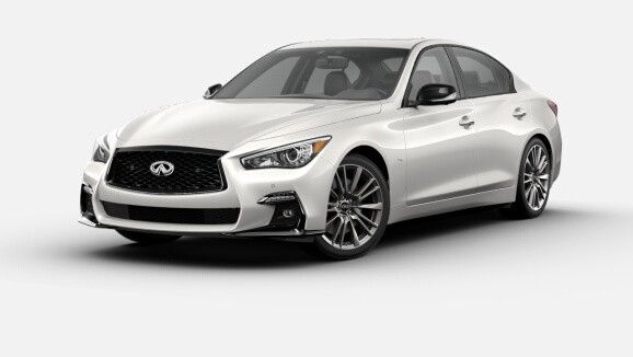 2021 Q50 Red Sport I-LINE ProACTIVE AWD in Majestic White