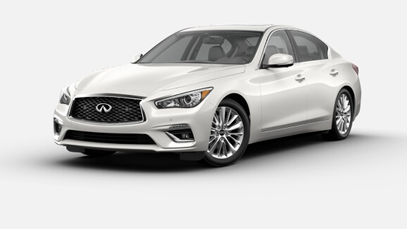 2021 Q50 LUXE AWD in Pure White