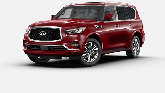 2021 QX80 7-Passenger LUXE AWD in Coulis Red